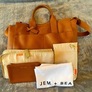 Jem + Bea Jemima Leather Bag with all accessories